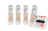 UNIDEN SSE45+3 WHITE 4 HANDSETS SIGHT & SOUND ENHANCED CORDLESS