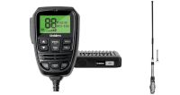 Uniden X76 UHF CB with 5w 80ch LCD mic+at880 twin uhf Antenna